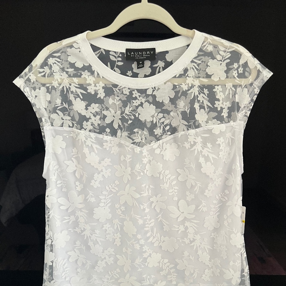 White Lacy Top by Laundry